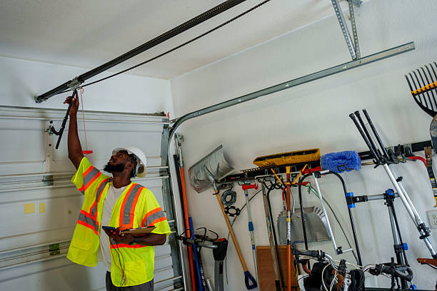 Professional Garage Door Panel Replacement technician working in Parker, SC